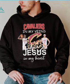 The Cavaliers Basketball In My Veins Jesus In My Heart Signatures Shirt