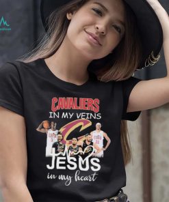 The Cavaliers Basketball In My Veins Jesus In My Heart Signatures Shirt
