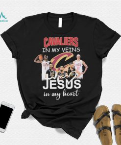 The Cavaliers Basketball In My Veins Jesus In My Heart Signatures Shirt