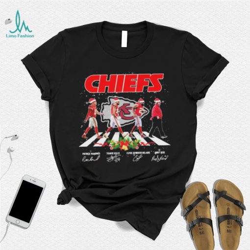 The Chiefs NFL Team 2022 Abbey Road Merry Christmas Signature Shirt