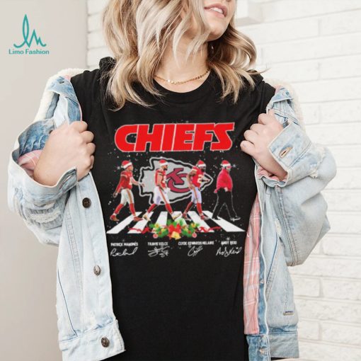 The Chiefs NFL Team 2022 Abbey Road Merry Christmas Signature Shirt