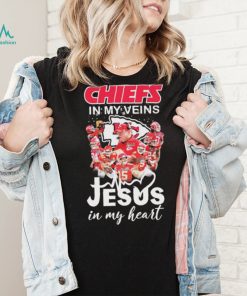 The Chiefs Team In My Veins Jesus In My Heart Signatures Shirt