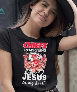 The Chiefs Team In My Veins Jesus In My Heart Signatures Shirt