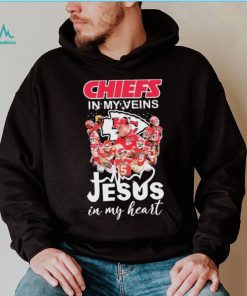 The Chiefs Team In My Veins Jesus In My Heart Signatures Shirt