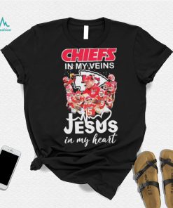 The Chiefs Team In My Veins Jesus In My Heart Signatures Shirt