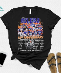 The Edmonton Oilers 52nd Anniversary 1971 2023 Thank You For The Memories Signatures Shirt