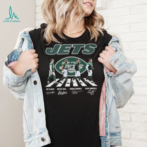 The Jets Joe Flacco Breece Hall Ahmad Gardner And Ryan Tannehill Abbey Road Signatures Shirt