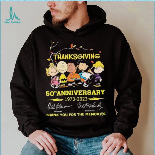 The Peanuts Thanksgiving 50th Anniversary 1973 – 2023 Thank You For The Memories T Shirt