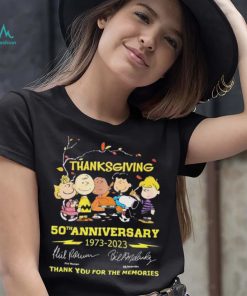 The Peanuts Thanksgiving 50th Anniversary 1973 – 2023 Thank You For The Memories T Shirt