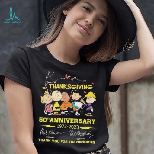 The Peanuts Thanksgiving 50th Anniversary 1973 – 2023 Thank You For The Memories T Shirt