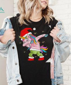 The Santa horse unicorn dabbing Christmas shirt