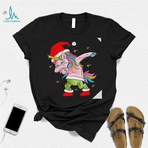 The Santa horse unicorn dabbing Christmas shirt