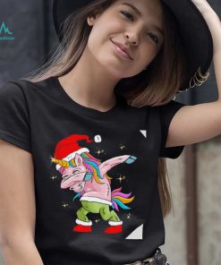 The Santa horse unicorn dabbing Christmas shirt