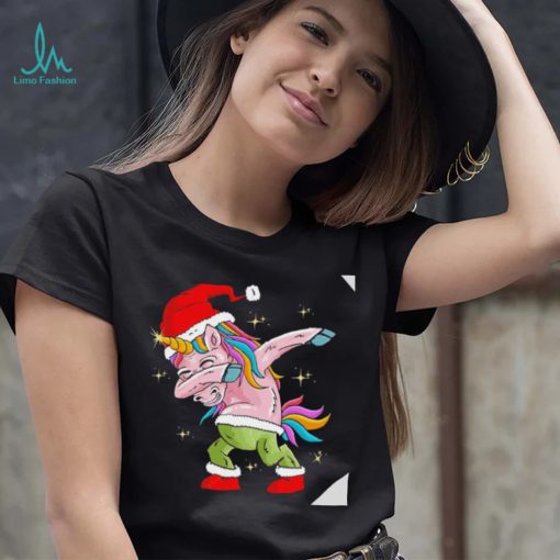 The Santa horse unicorn dabbing Christmas shirt