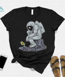 The Thinker Beside Flowers Vintage Nasa T Shirt