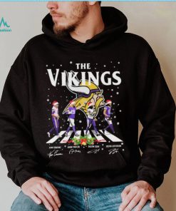 The Vikings NFL Team 2022 Abbey Road Merry Christmas Signature Shirt