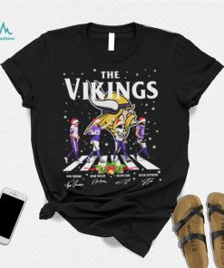 The Vikings NFL Team 2022 Abbey Road Merry Christmas Signature Shirt