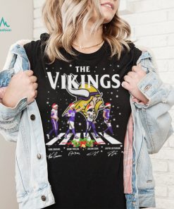 The Vikings NFL Team 2022 Abbey Road Merry Christmas Signature Shirt