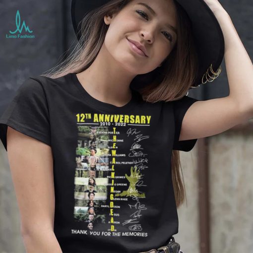 The Walking Dead 12th Anniversary 2010 2022 Thank You For The Memories Signatures Shirt