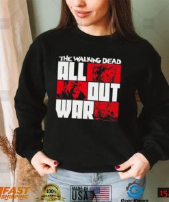 The Walking Dead all out war cartoon shirt