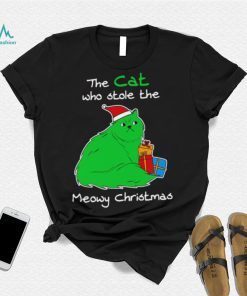 The cat who stole the Meowy Christmas shirt