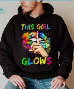 This Girl Glows Retro 80’s Party Women’s Lips Shirt