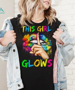 This Girl Glows Retro 80’s Party Women’s Lips Shirt