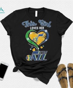 This Girl Loves Her Heart Utah Jazz Shirt