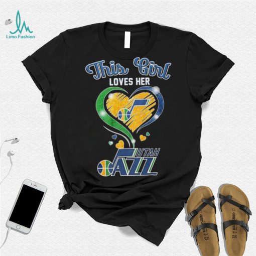 This Girl Loves Her Heart Utah Jazz Shirt