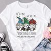 Three Gnomes It’s Fine We’re Fine Everything Is Fine Support Squad Christmas Sweater