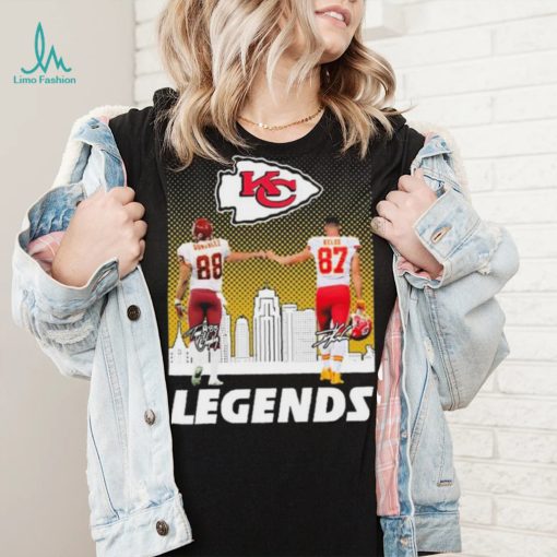 Tony Gonzalez And Patrick Travis Kelce Legends Kansas City Chiefs Signatures Shirt