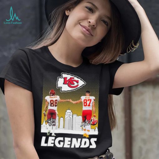 Tony Gonzalez And Patrick Travis Kelce Legends Kansas City Chiefs Signatures Shirt