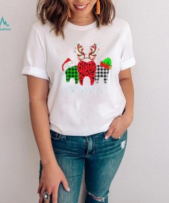 Tooth Dental Assistant Merry Christmas Leopard Plaid Pajamas Shirt