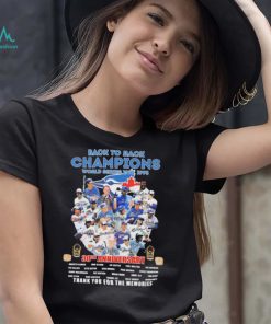 Toronto Blue Jays Back To Back Champions 30th Anniversary Thank You For The Memories Signatures Shirt