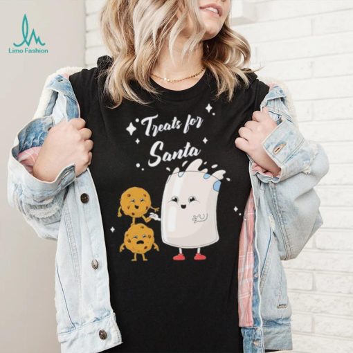 Treats For Santa Milk And Cookies Shirt