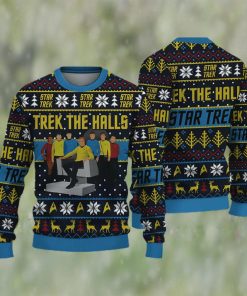 Trek the Halls Star Trek Sweatshirt Ugly Christmas Sweater