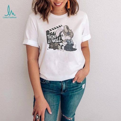 Trin Lovell with rabbit art shirt