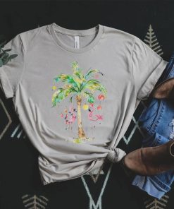 Tropical and flamingo Christmas t shirt