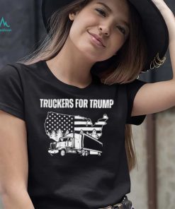 Truckers for Trump 2024 Election American flag shirt