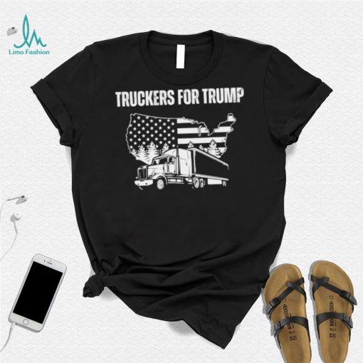 Truckers for Trump 2024 Election American flag shirt