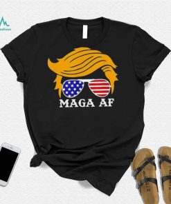 Trump MAGA AF Parody Orange Hair Glasses Shirt