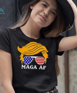 Trump MAGA AF Parody Orange Hair Glasses Shirt