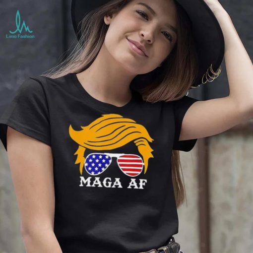 Trump MAGA AF Parody Orange Hair Glasses Shirt