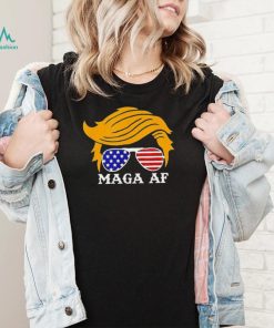 Trump MAGA AF Parody Orange Hair Glasses Shirt