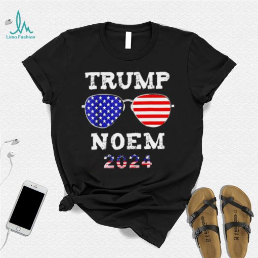 Trump Noem 2024 American flag shirt