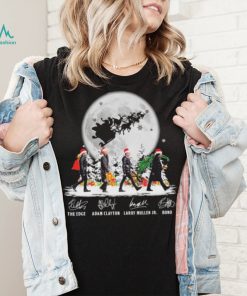 U2 The Edge Adam Clayton Larry Mullen Jr And Bono Abbey Road Christmas Signatures Shirt