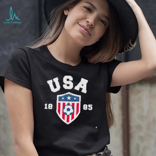 USA Soccer 1885 American flag logo shirt