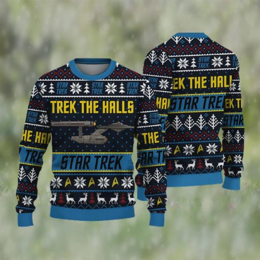 Ugly Christmas Sweater Trek the Halls Star Trek Sweatshirt