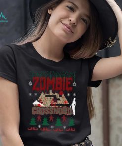 Ugly Christmas Sweater Zombie Crossword Game Addict Unisex Sweatshirt