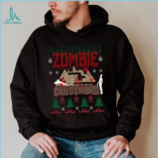 Ugly Christmas Sweater Zombie Crossword Game Addict Unisex Sweatshirt